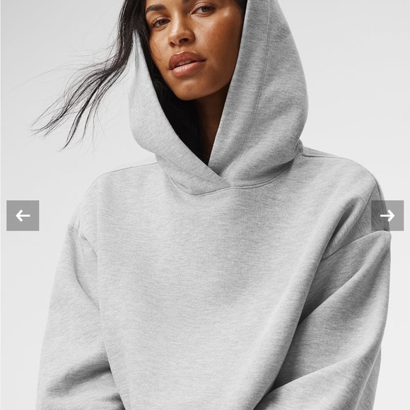 ALO Yoga Gray Oversized Relaxed Hoodie - Picture 1 of 5